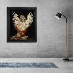 تابلو فرش دستباف طرح نیم رخ