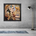 تابلو فرش دستباف طرح پروانه