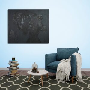 تابلو نقاشی نیمیم ز آب و گل نیمیم ز دل و جان